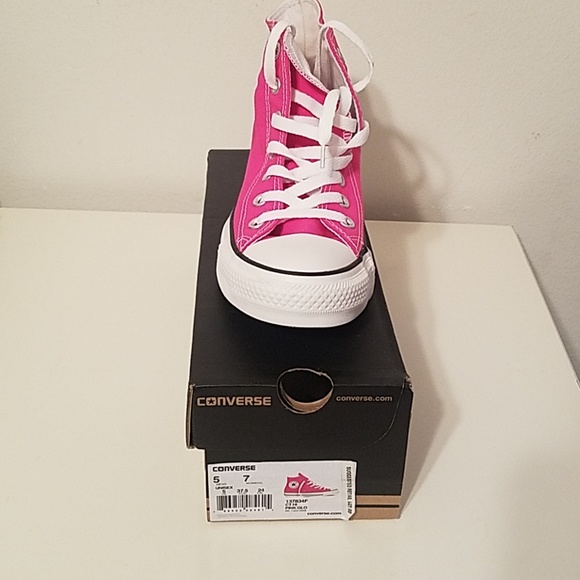 Converse Chuck Taylor Hi-Tops Pink Glo - Picture 2 of 5
